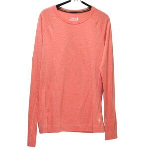 Smartwool Womens XL Merino 250 Long Sleeve Base Layer Top Coral Orange Outdoorsy